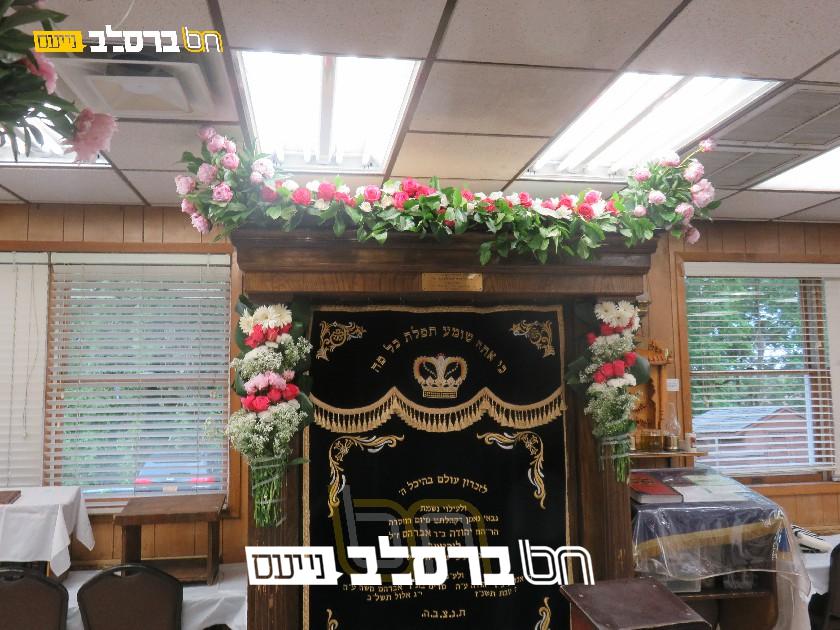 תֹּאַר כַּלָּה מְאֹד נִתְעַלָּה • גלריה מבתי הכנסיות של אנ"ש מקושטים לכבוד התורה • מתעדכן