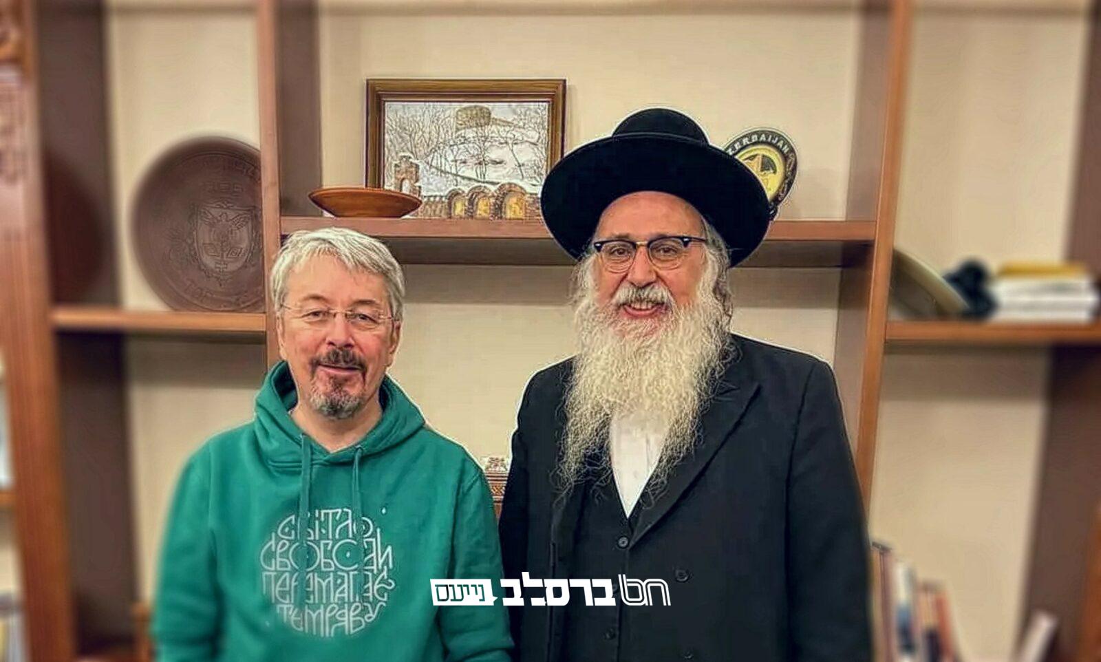 אומן • הרב נתן בן נון קיים פגישה עם שר התרבות והמדע האוקראיני
