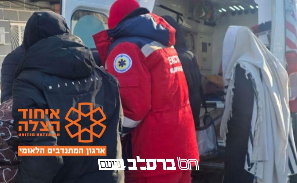 אומן • יהודי פונה לבית החולים לאחר שהחליק על הקרח