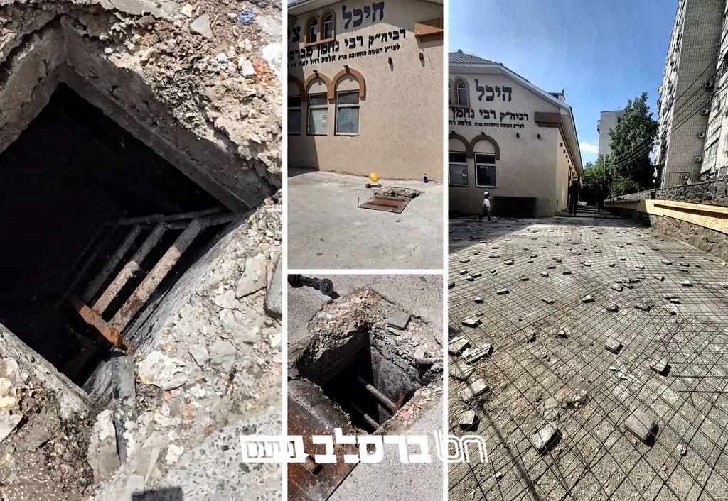 קיבוץ תשפ"ז • פיר מסתורי התגלה בכניסה הראשית לציון בהוראת יו"ר איחוד ברסלב ימולא מידית בביטון  | ◄